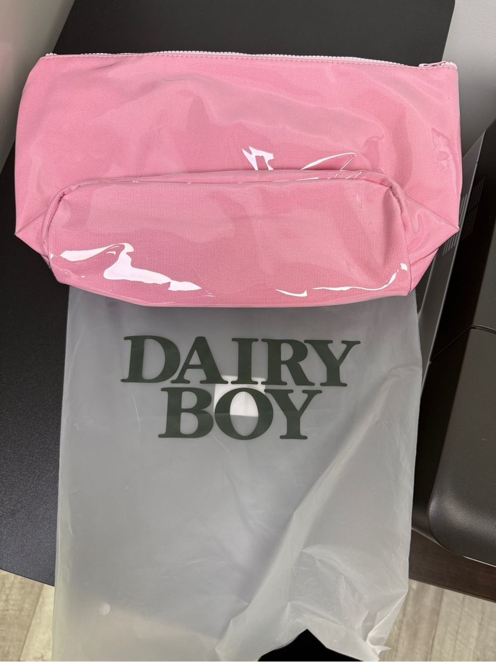 Large Dairy Boy makeup bag
